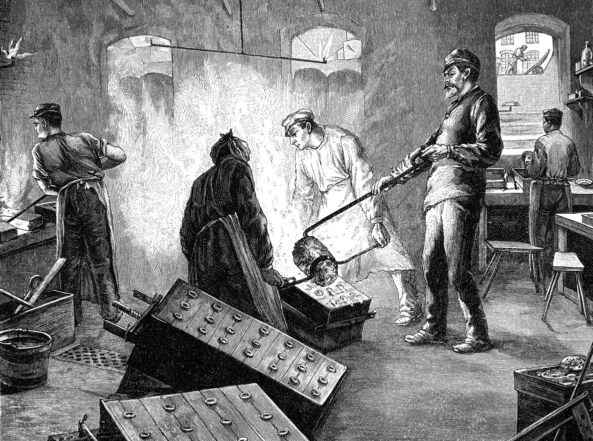 Early metal molding illustration